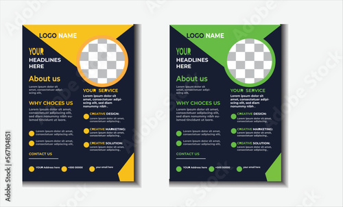 Corporate business flayer design template.