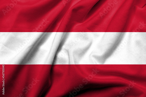 3D Flag of Austria satin