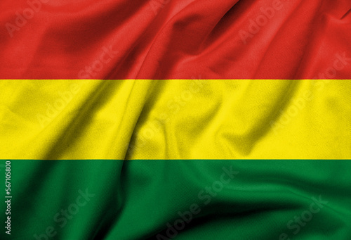 3D Flag of Bolivia satin