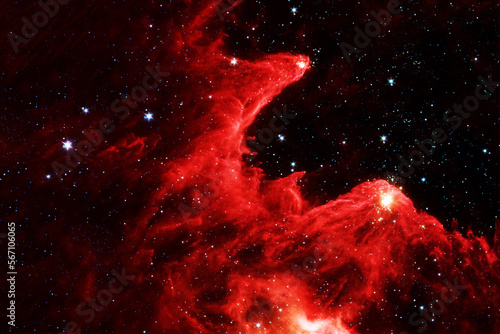 Fototapeta Naklejka Na Ścianę i Meble -  The red cosmic nebula. Elements of this image furnished by NASA