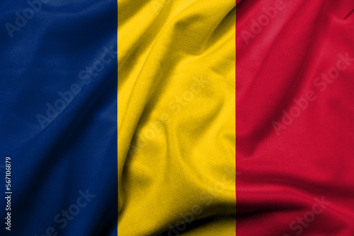 3D Flag of Chad satin