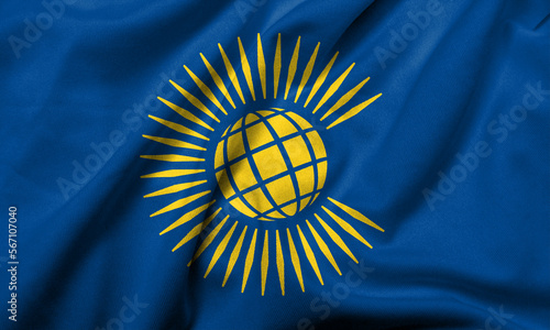 3D Flag of Commonwealth of Nations satin