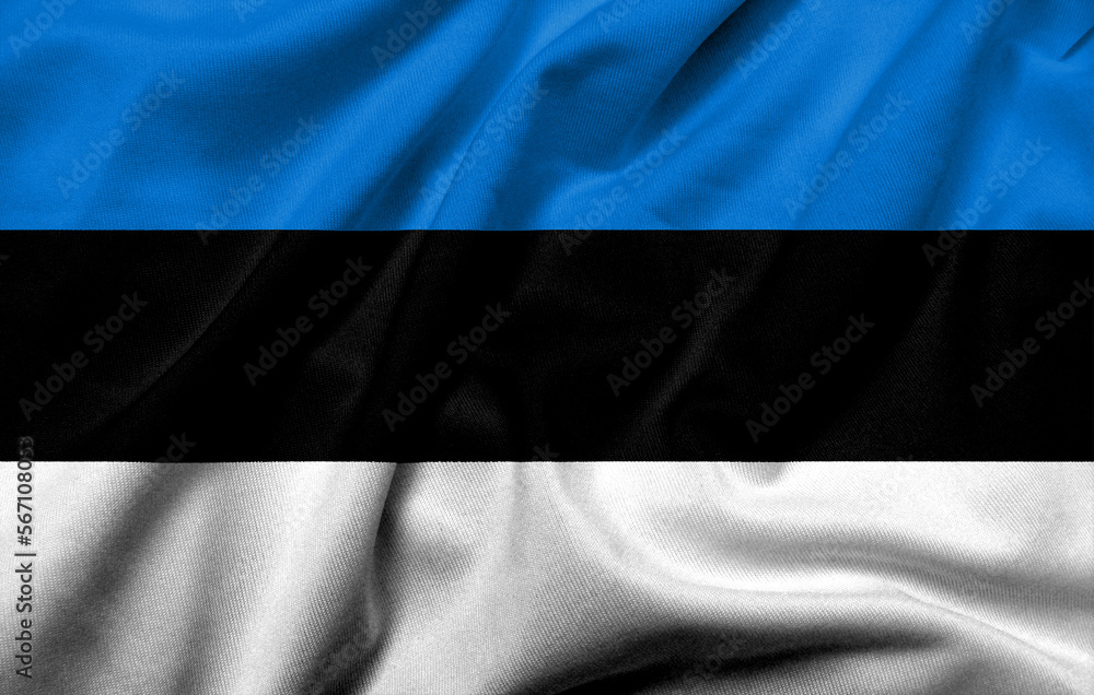3D Flag of Estonia satin