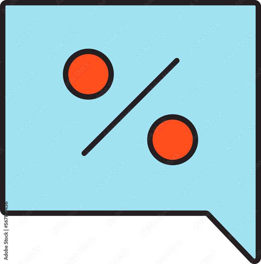 message and percent icon message and percent icon