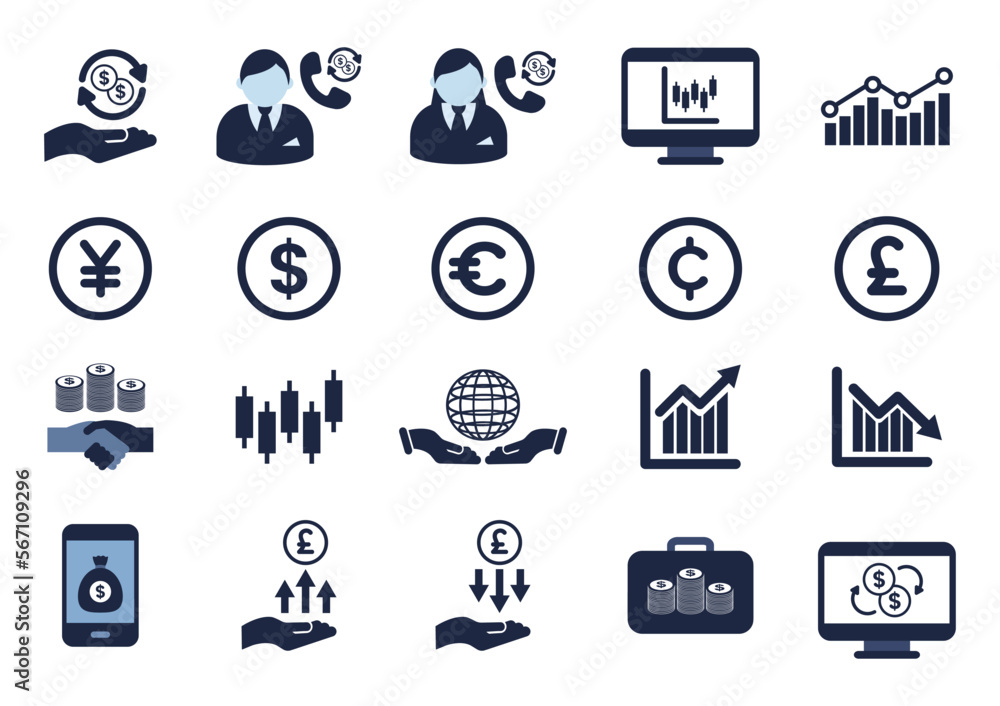 finance and investment flat icon element set finance and investment flat icon element set