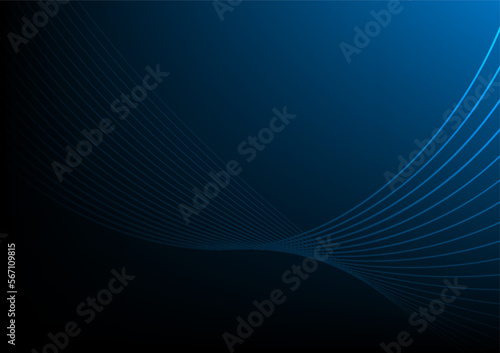 abstract modern blue gradient curve line background futuristic technology concept. for poster banner brochure flyer