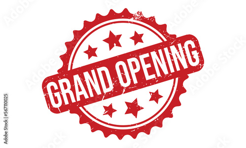 Grand Opening Rubber Stamp Seal Vector