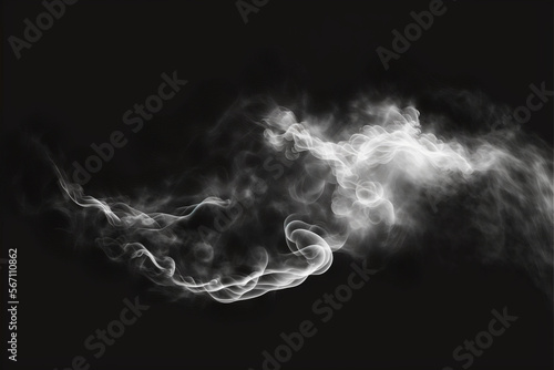 The abstract fog or smoke moves on black background, with White cloudiness, mist, or smog background for your logo wallpaper or web banner