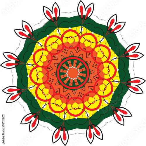 Round color pattern. Vector file for designs.