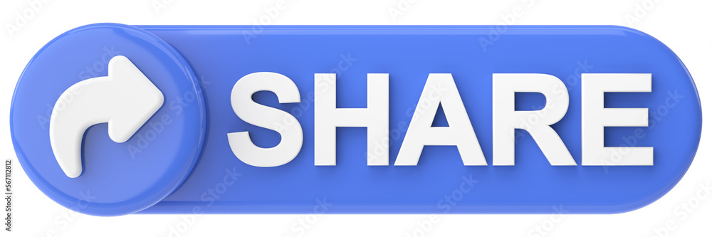 share button. share icon. 3D illustration. share button. share icon. 3D illustration.