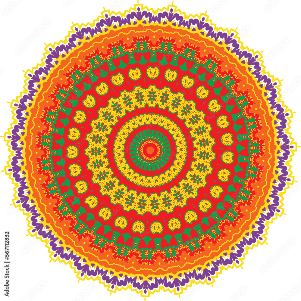 Round color pattern. Vector file for designs.