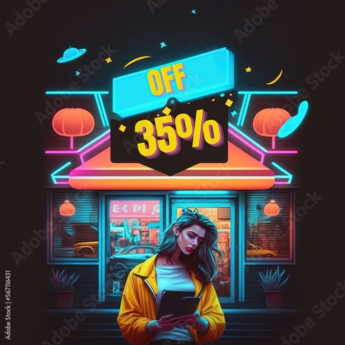 35% off, 35%, off, promotion, sales, 1:1, generated by ai