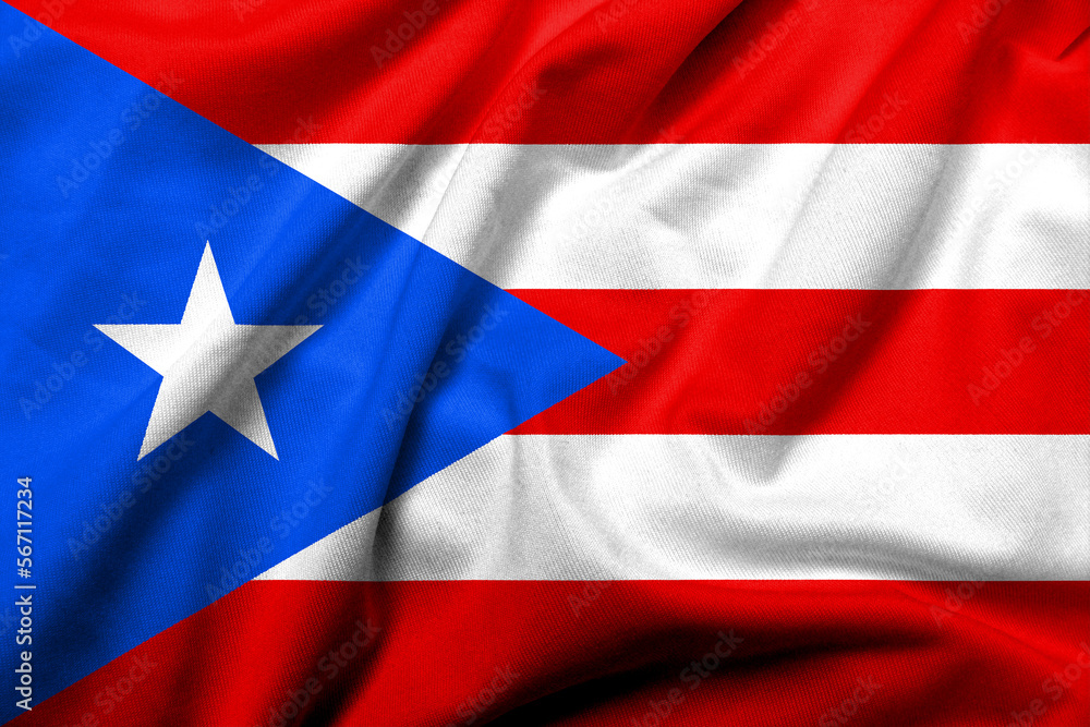 3D Flag of Puerto Rico satin 3D Flag of Puerto Rico satin