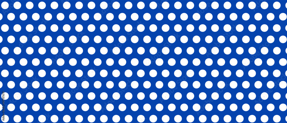 White polka dot pattern on blue background. Straight dot pattern for backdrop and wallpaper template. Simple classic polka dot lines with repeat stripes texture. Polka background, vector illustration White polka dot pattern on blue background. Straight dot pattern for backdrop and wallpaper template. Simple classic polka dot lines with repeat stripes texture. Polka background, vector illustration