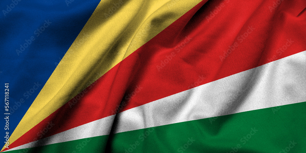 3D Flag of Seychelles satin