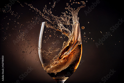 Fotografia Beer Glass Splash: High-Quality Stock Photo for Beverage and Conceptual Design