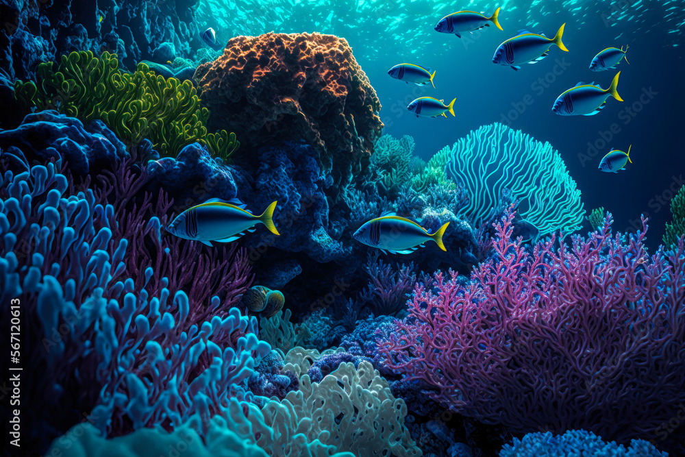 Underwater world, generative ai Underwater world, generative ai