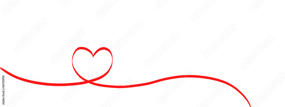 Hand drawn heart line art on transparent background Hand drawn heart line art on transparent background