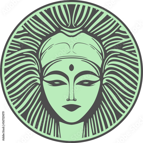 Green mayan emblem photo