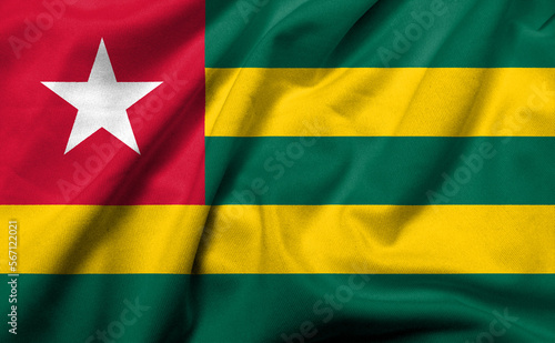 3D Flag of Togo satin