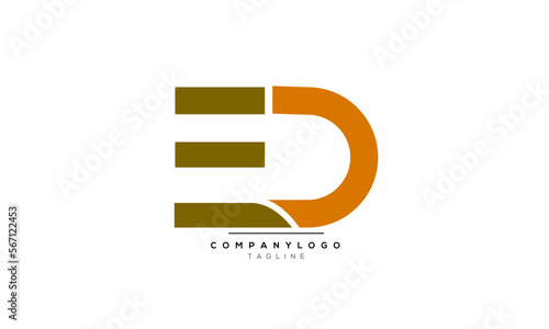 Alphabet letters Initials Monogram logo ED, ED INITIAL, ED letter