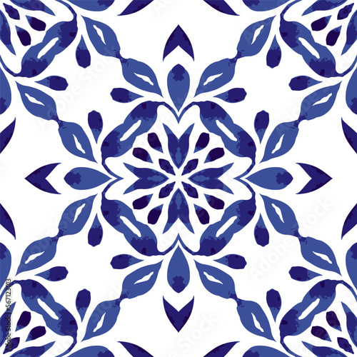 Gorgeous seamless Blue Abstract Vector Pattern.