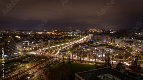 Cityscape at night In Strasbourg in France on January 2023 © PIKSL