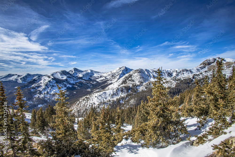 Colorado Mountains in Winter - View from Yale Colorado Mountains in Winter - View from Yale