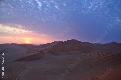 Sunrise at the dunes of Sossusvlei, Namibia