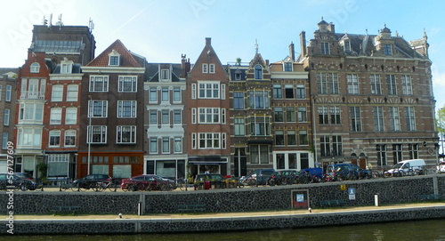 Netherlands, Amsterdam, 11 Kadijksplein, view of houses on the waterfront