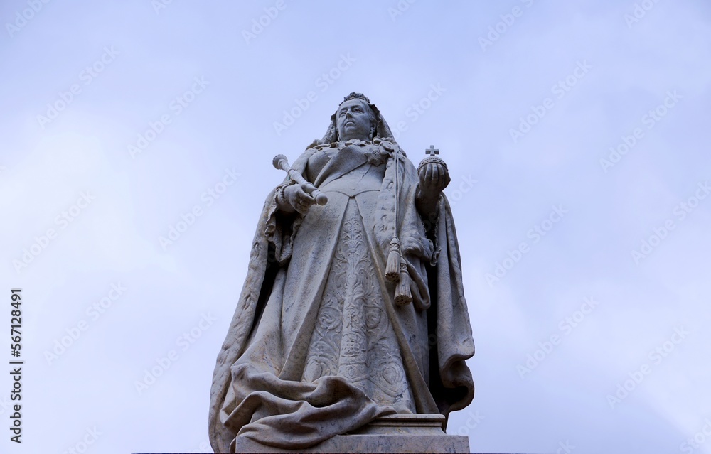 Queen Victoria statue. Nottingham memorial gardens. It was newly restored and cleaned. The Grade