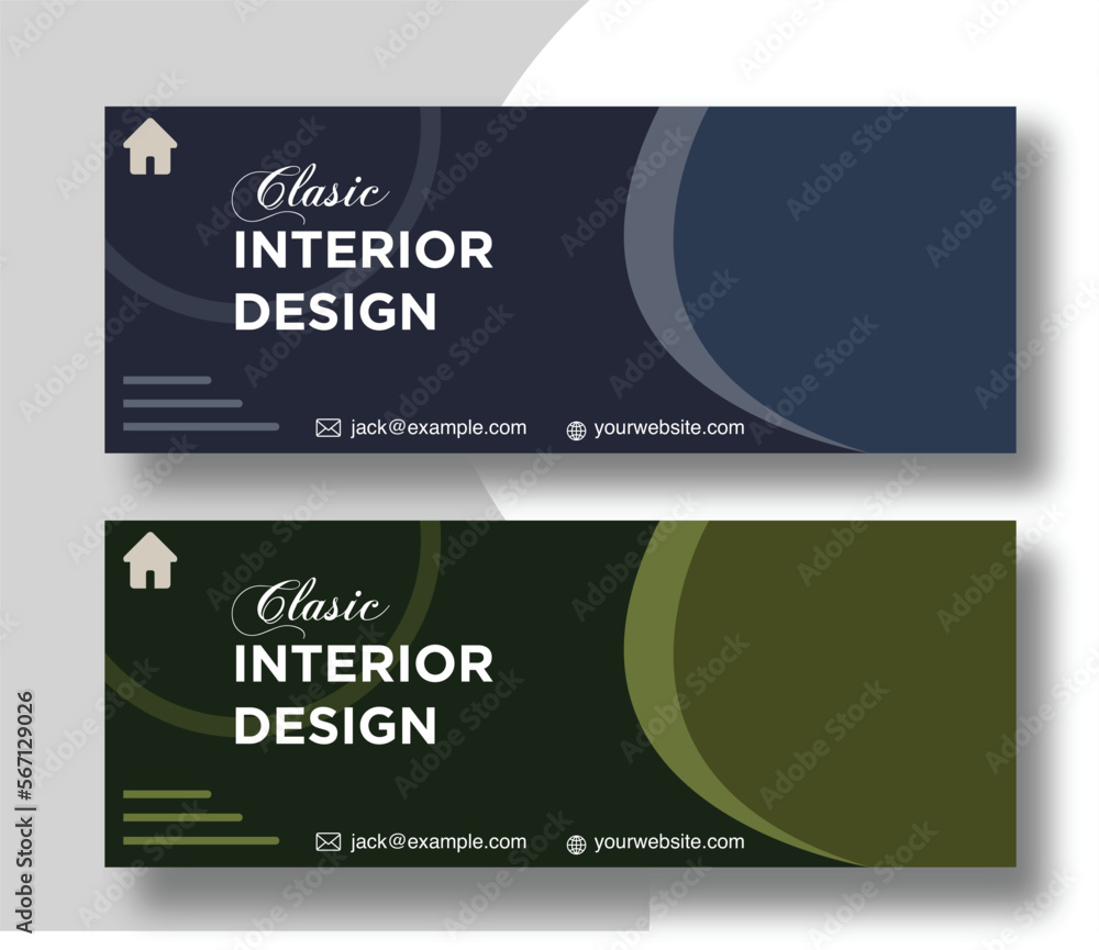 Interior design facebook cover template, social media cover design Interior design facebook cover template, social media cover design