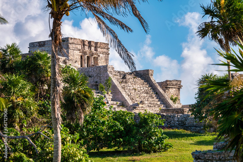 Mayan Ruins in Tulum at the Tulum Archeological Zone photo