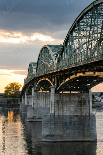 Bridge across the river Danube in Eszergom