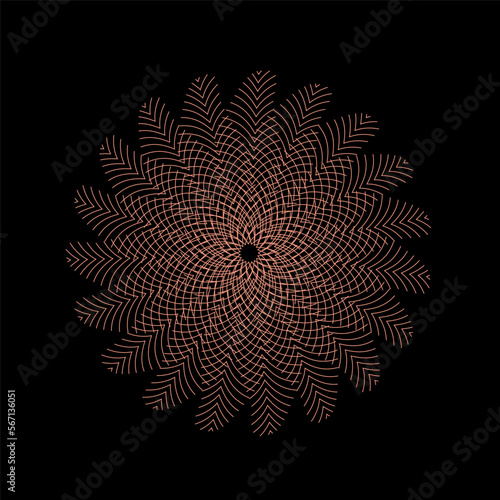 Eco and nature style illustration. Mandala floral ornament  a simple mandala that fits beautifully as a logo and background  