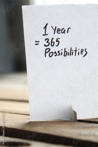 Принти на полотні One year equal 365 possibilities