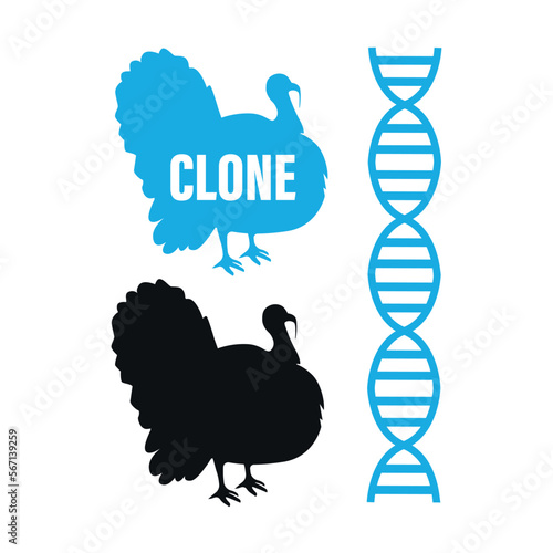 animal cloning Biochemistry symbol, Biological processes sign, biology and engineering drawing, Fgenetic manipulations.
