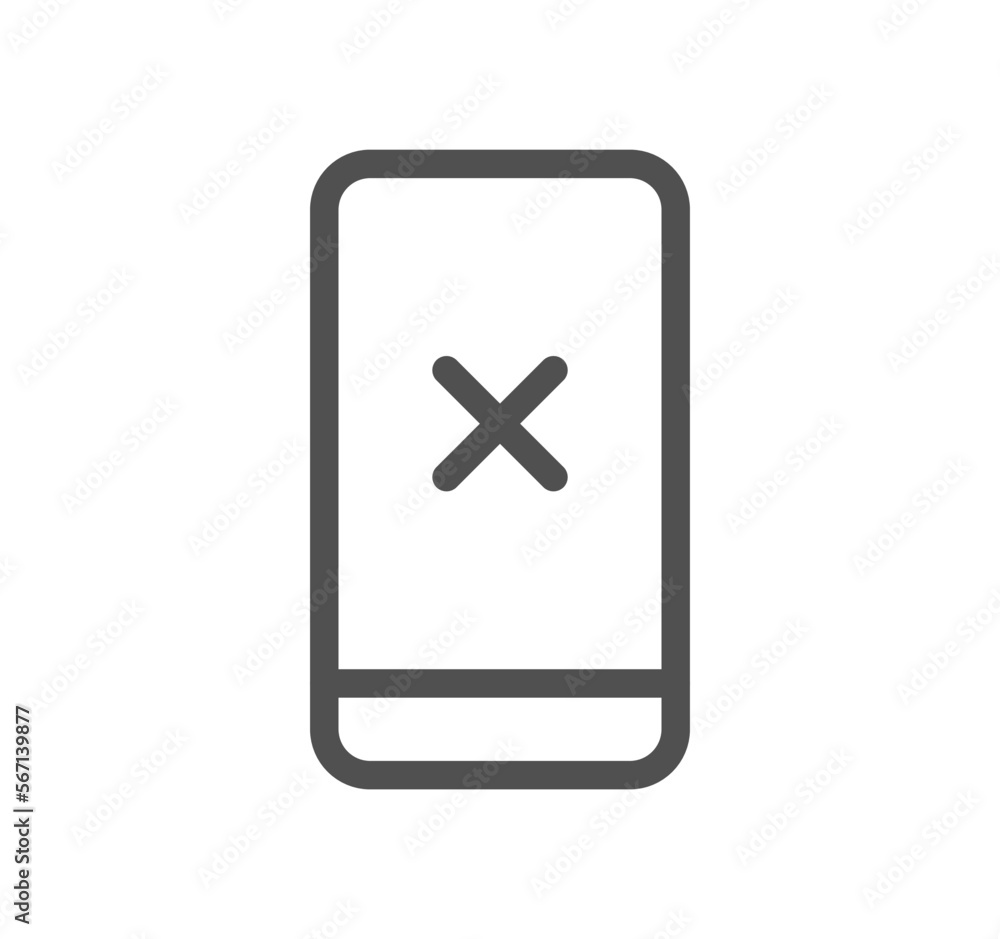 Obraz premium Reject related icon outline and linear vector.