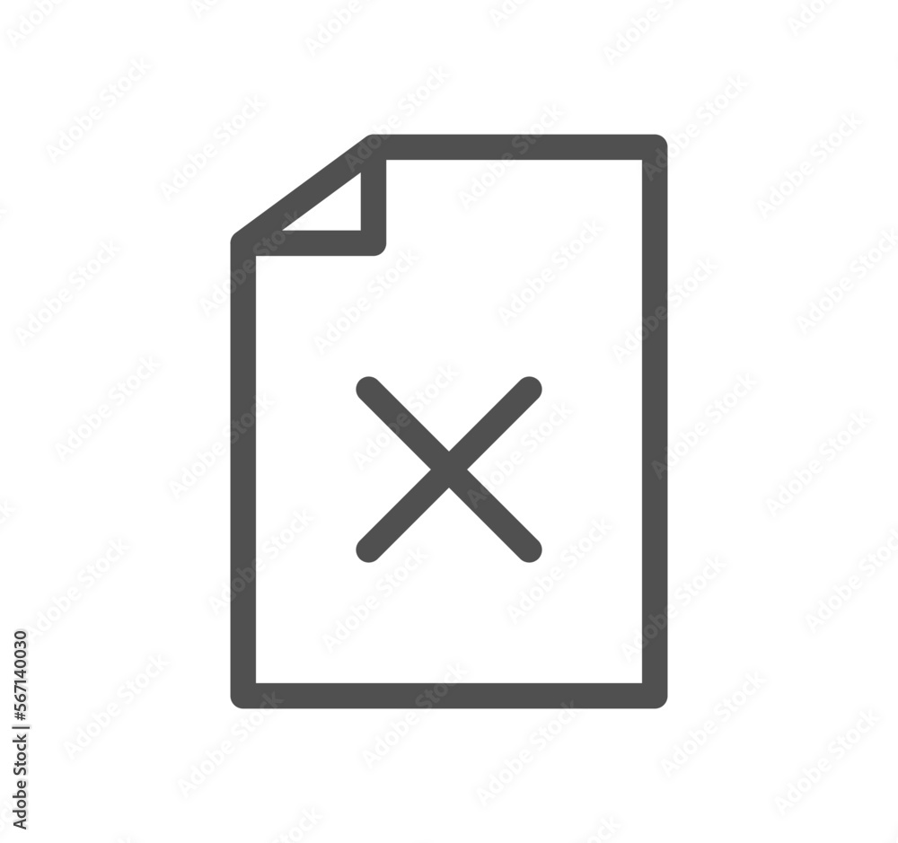 Reject related icon outline and linear vector. Reject related icon outline and linear vector.