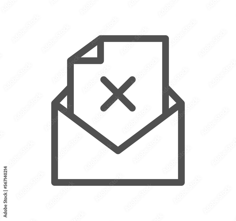 Reject related icon outline and linear vector. Reject related icon outline and linear vector.