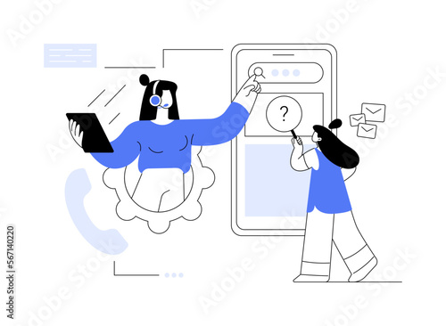 Call center abstract concept vector illustration.