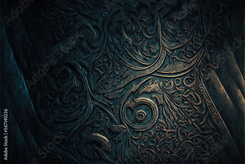 Old nordic texture background - Nordic vintage textures series - norse texture background wallpaper created with Generative AI technology photo