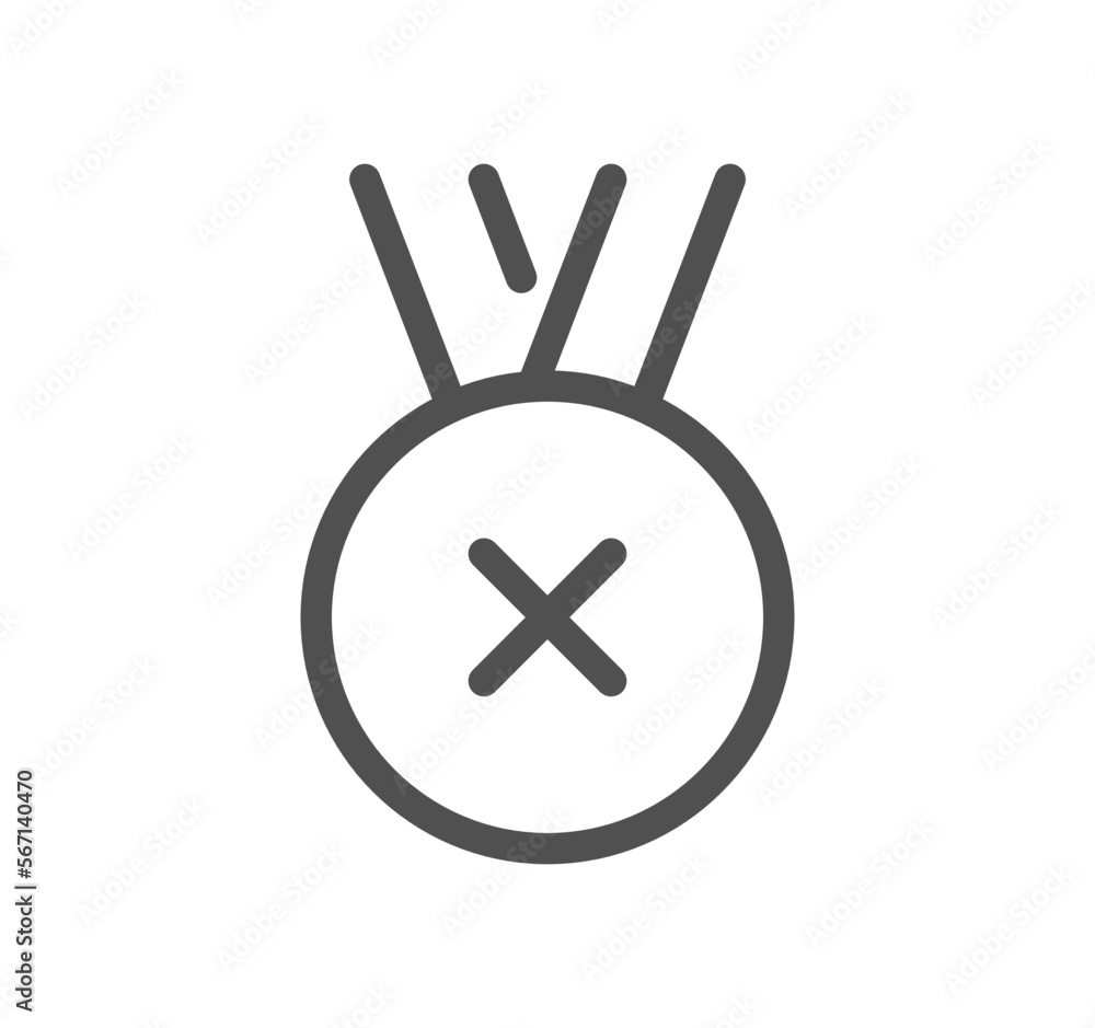 Fototapeta premium Reject related icon outline and linear vector.