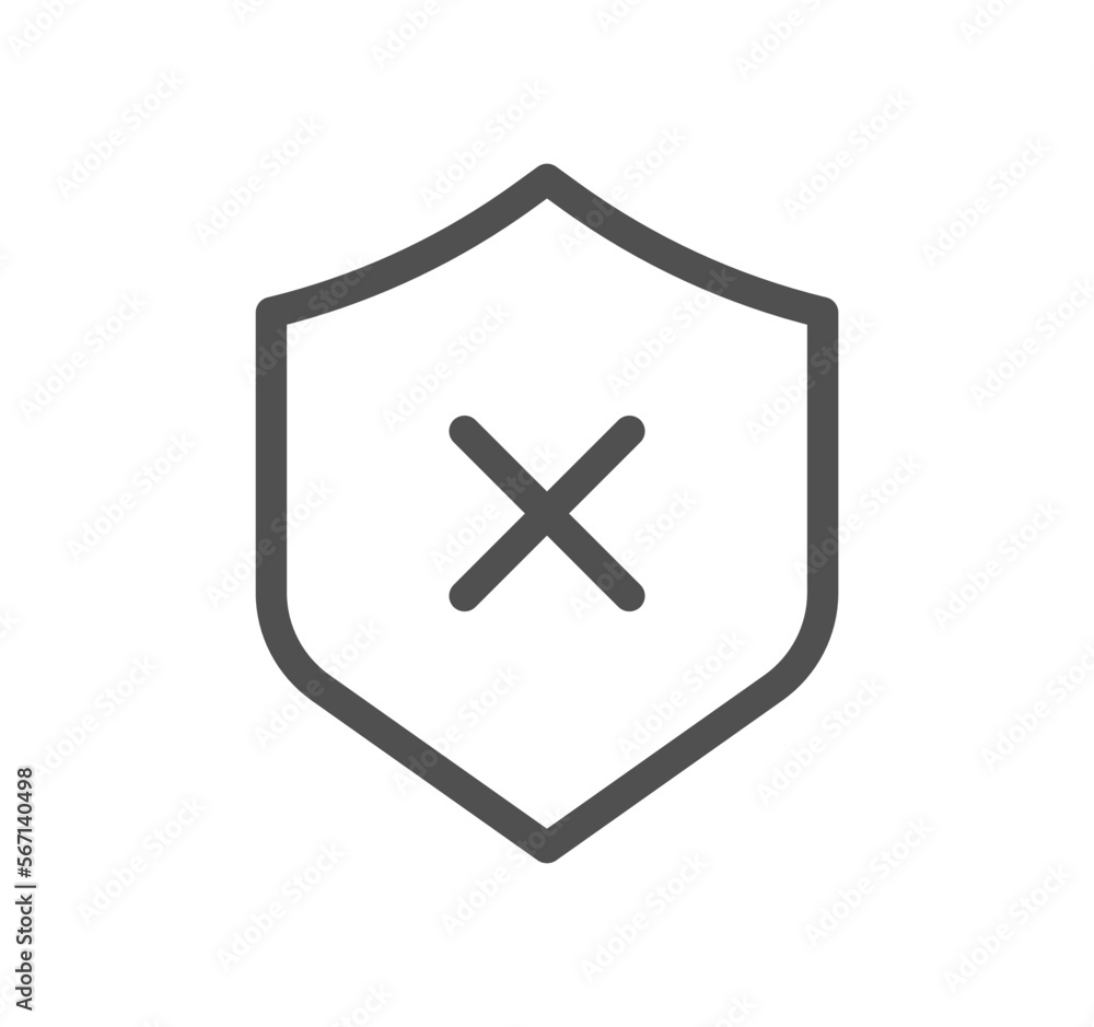 Fototapeta premium Reject related icon outline and linear vector.