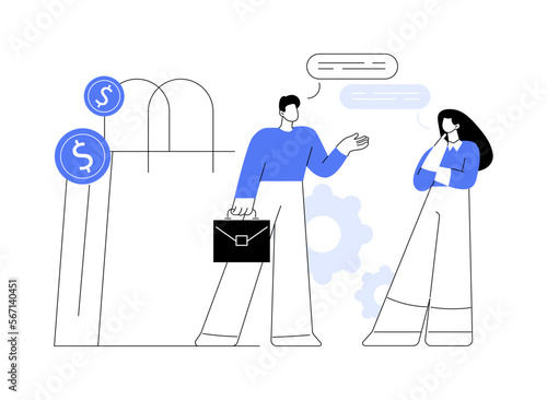 Sales representative abstract concept vector illustration.