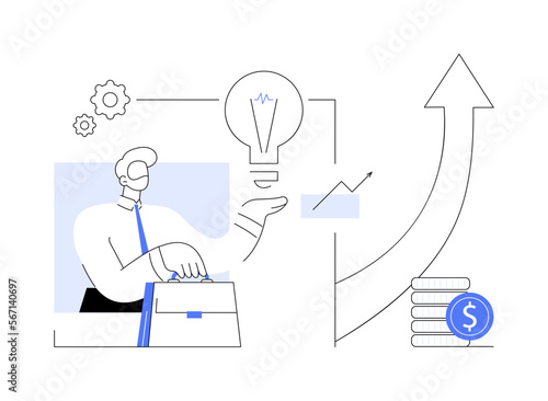 Sales plan for business abstract concept vector illustration.
