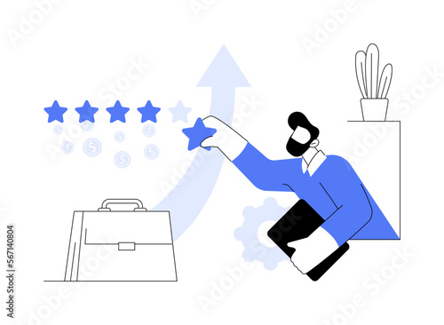 Brand reputation abstract concept vector illustration.