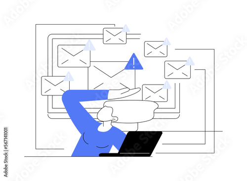 Spam abstract concept vector illustration.