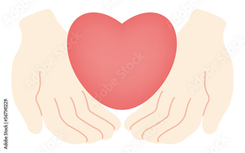 Images of  to support  someone , to help others , to supply gentle / kind  heart（with pink gradient colored heart）