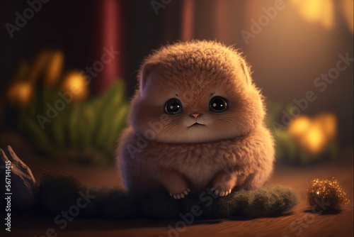 Cute animals - Pure just pure cutness series - Cute animals background wallpaper created with Generative AI technology photo